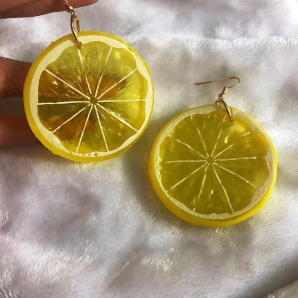 Lemon Slice Earring Set - Picture 3 of 4